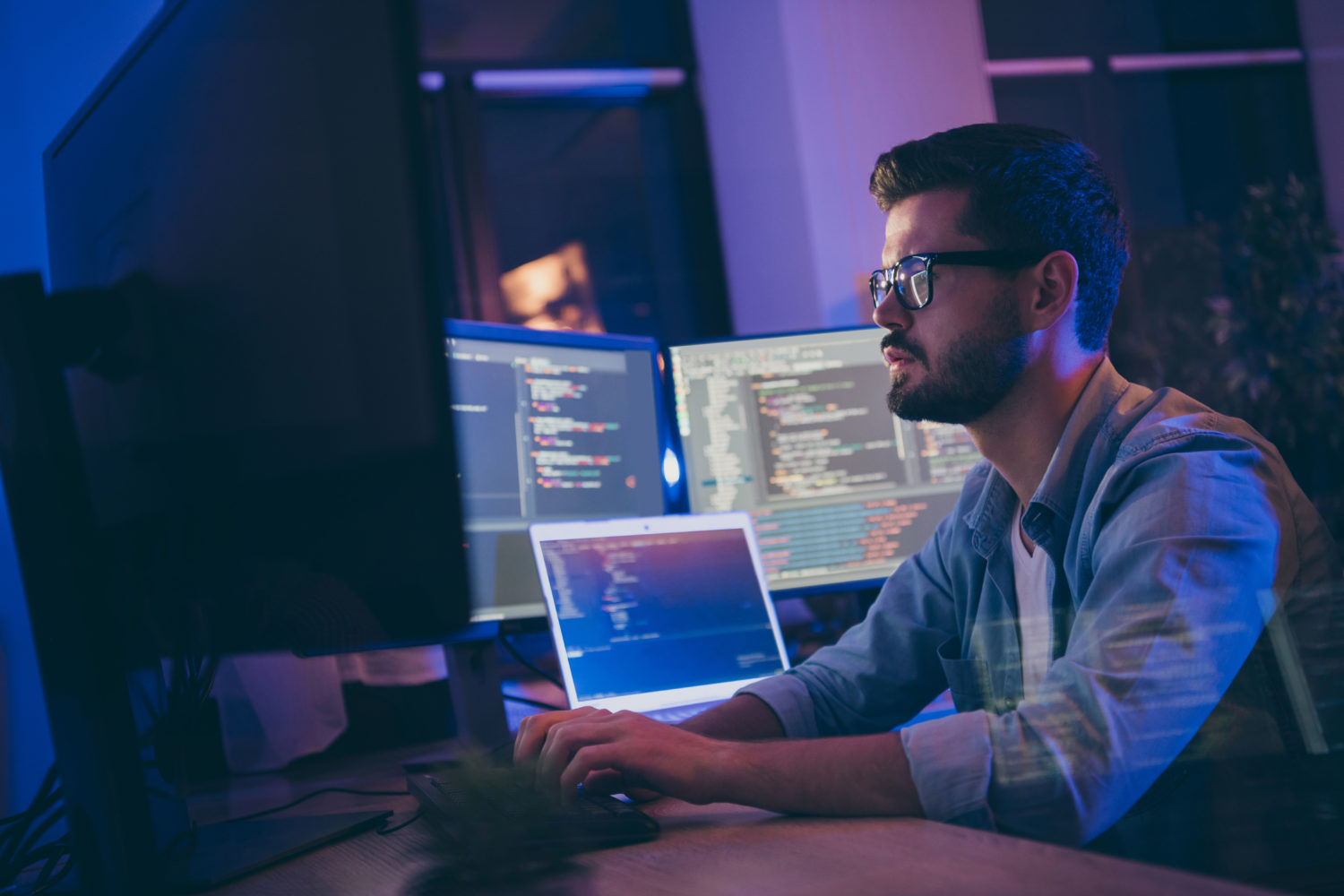 man performing development work for network refresh