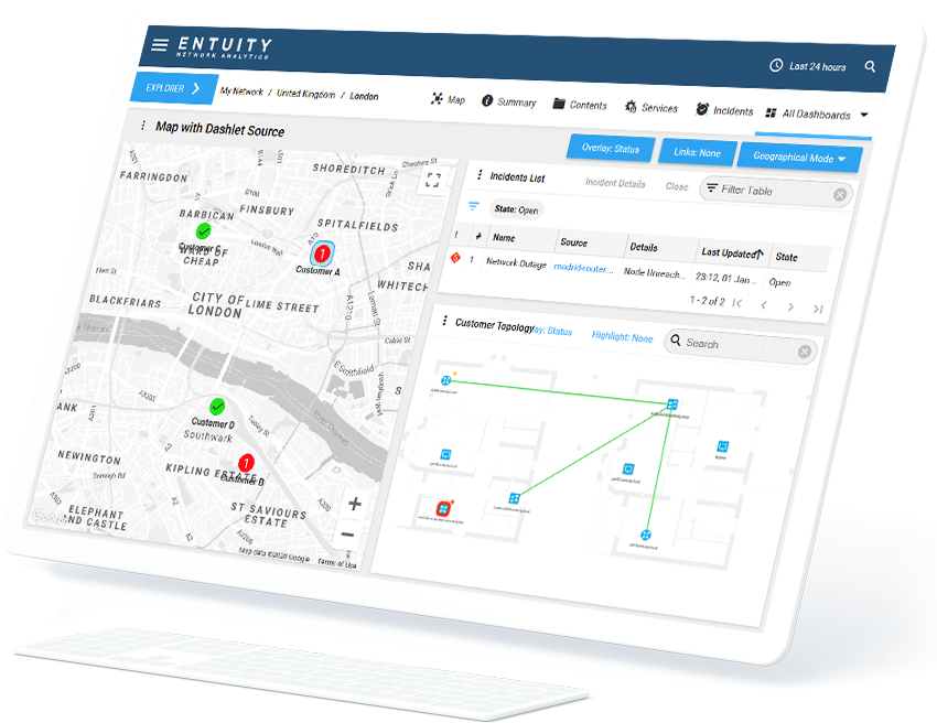 enterprise network mapping software on screen